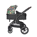 Passeggino VIOLA+ADAPTERS con cesta per neonato Tropical FLOWERS
